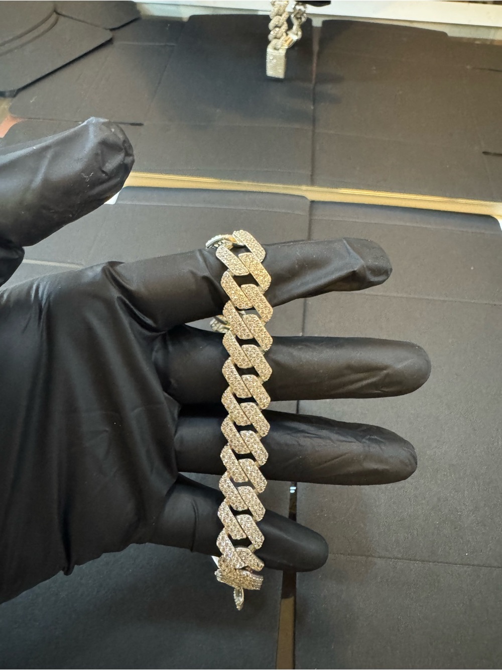 Men's Silver-Tone Pave Cuban Link Bracelet - Sparkling Classic